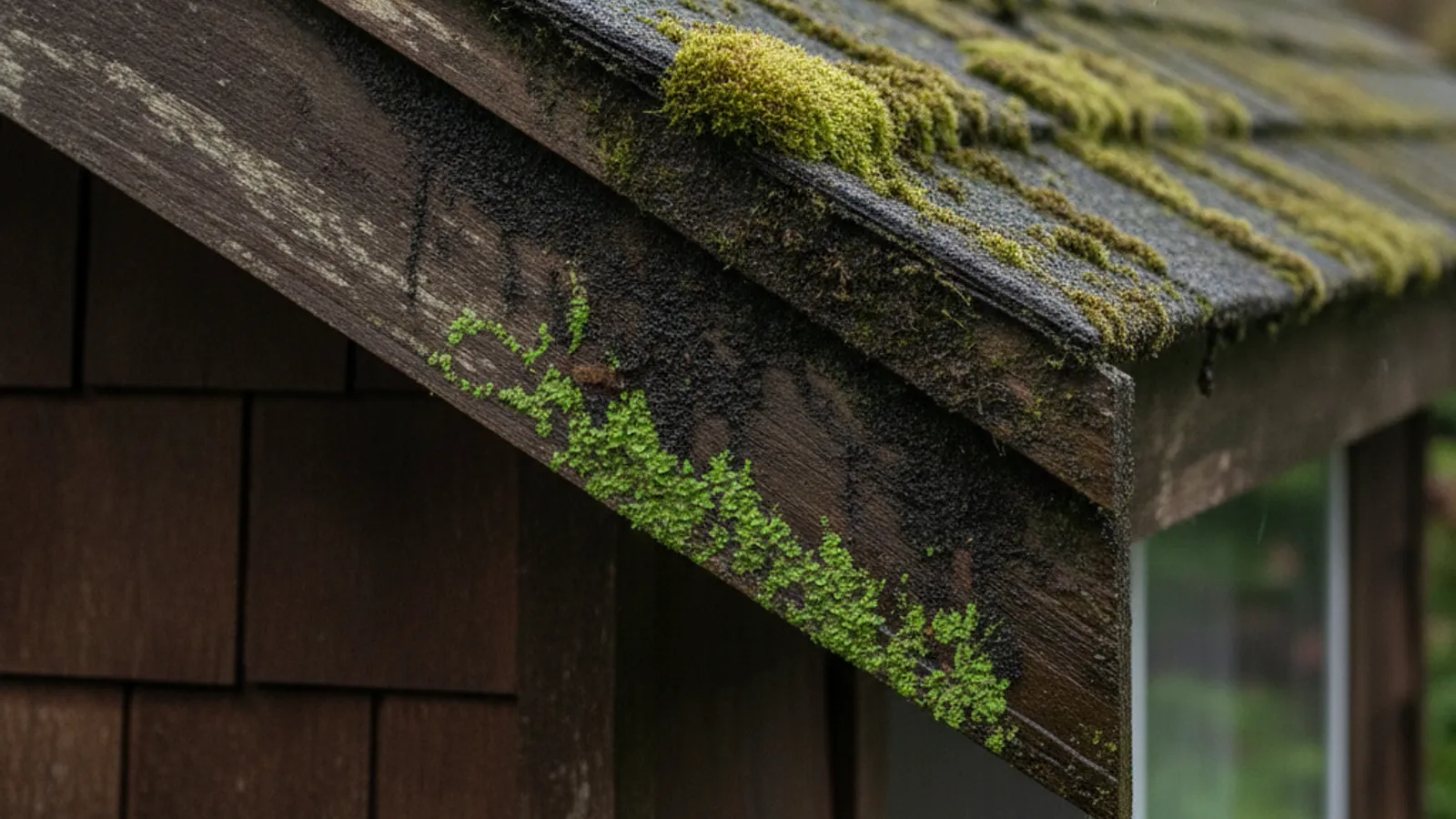 Exterior wood trim on a home being repaired