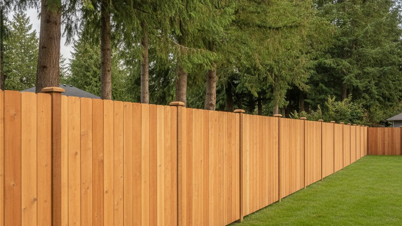 A well-built wood fence