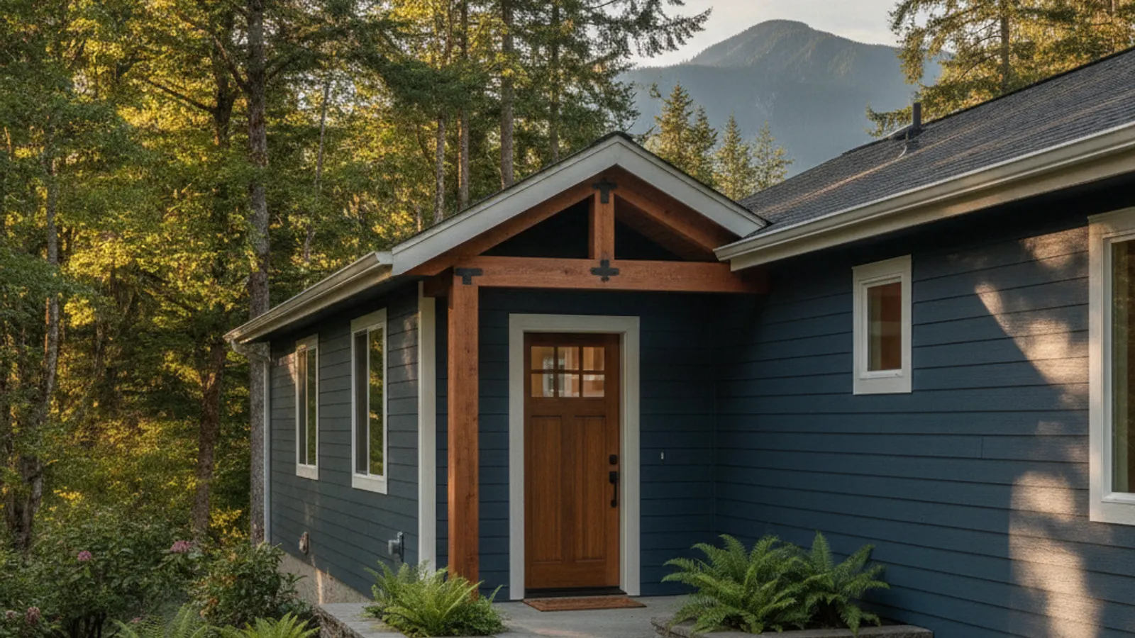 An attached mother-in-law suite addition with a private entrance